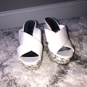 Jennifer Lopez White PeepToe Wedges